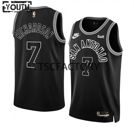 Kinder NBA San Antonio Spurs Trikot Josh Richardson 7 Nike 2022-23 Classic Edition Schwarz Swingman